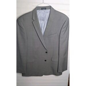 Tommy Hilfiger Blazer Sport Coat Mens 46R Gray Two Button 100% Wool Suit Jacket